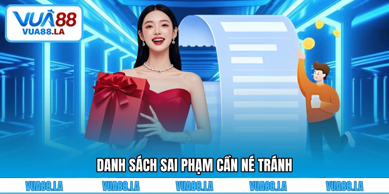 Danh sách sai phạm cần né tránh